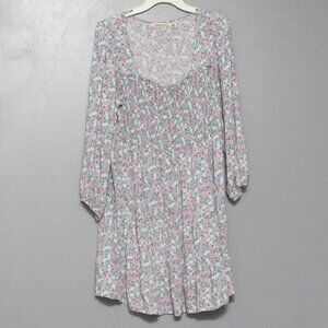 Liberty love floral boho long sleeve rayon lightweight spring summer dress